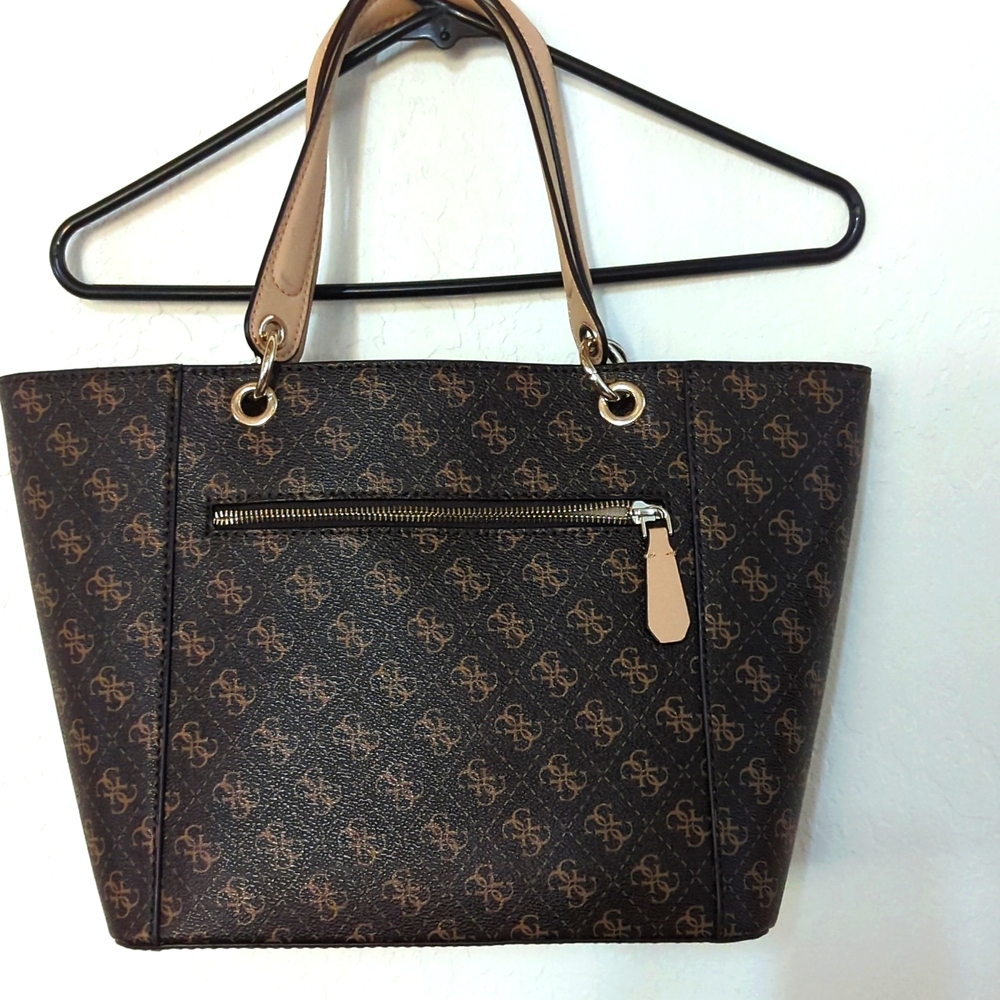GUESS BROWN PURSE BAG TOTE